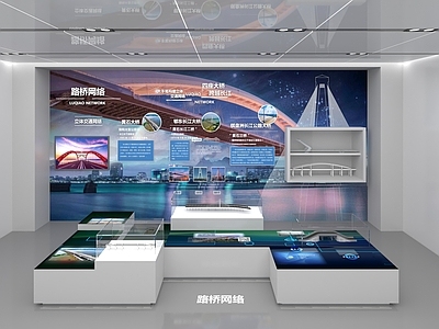 现代科技展厅 陆路网络地图展厅