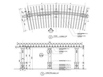 廊架详图 施工图