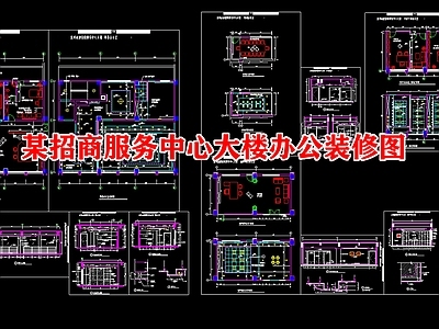 某招商服务中心大楼办公装修图 施工图