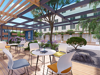现代书画廊架 文化景观廊架 长条形