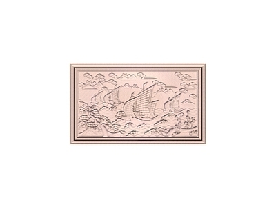 中式浮雕 一帆风顺