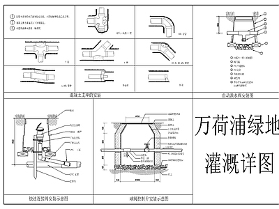 万荷浦绿地灌溉平面图 休闲景观