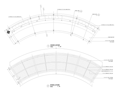 弧形廊架 施工图