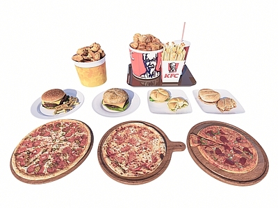 食物饮料 汉堡 热狗 鸡腿 披萨 肯德基