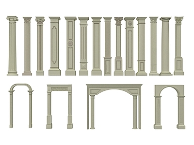 欧式古典罗马柱 石膏柱 雕花柱 洞垭口