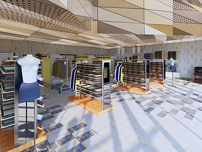现代服装箱包店