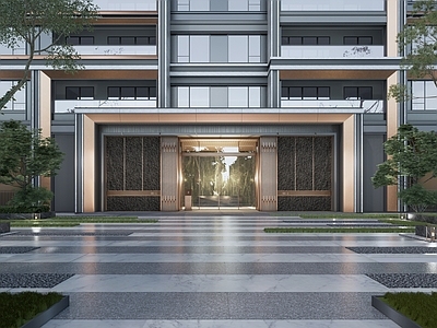 现代高层单元入户门