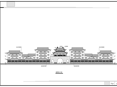 商业仿古街建筑方案设计 施工图