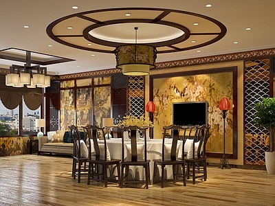 新中式中餐厅包间