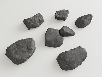 现代石头 石 石 黑山石 石块