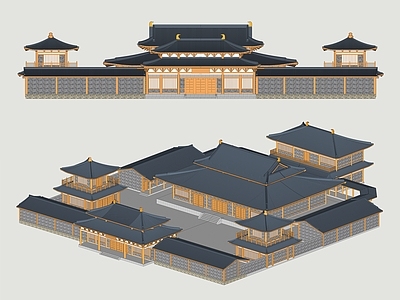 中式古建寺庙建筑