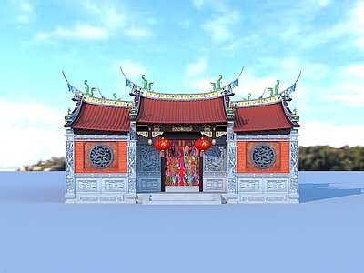 中式古建 闽南宗祠