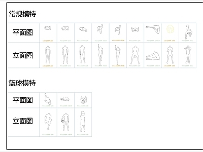 模特 鞋服空间适用 图库 平面图块