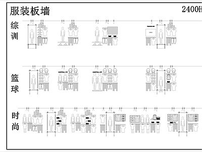 服装板墙 鞋服空间 图库