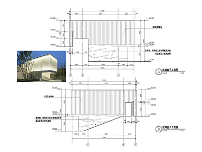 现代玻璃房建筑 效果图 施工图