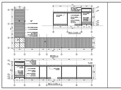 现代居住区廊架 施工图