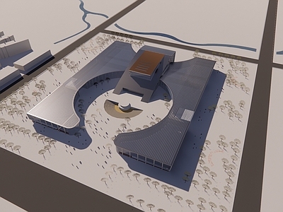 现代展览馆建筑