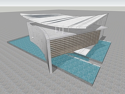 现代展览馆建筑 文化场馆