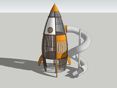 火箭造型攀爬滑滑梯
