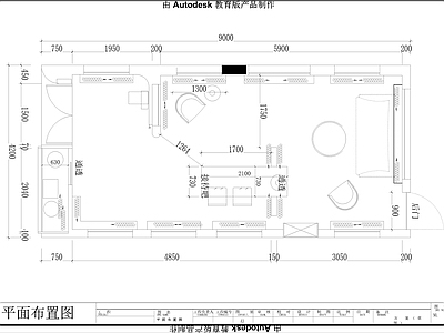 窗帘展厅空间 施工图