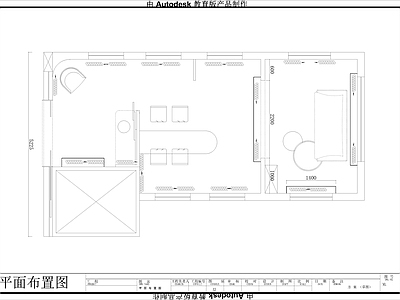 窗帘布艺展厅空间平面图