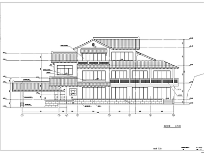 江南民居建筑 施工图 自建房