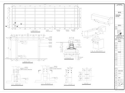 防腐木廊架及种植池大样图 施工图