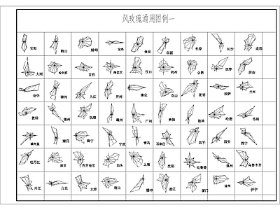 风玫瑰通用图例 施工图