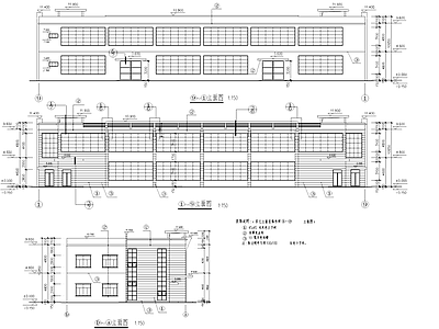 二层车间厂房工业建筑 施工图