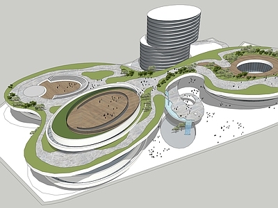 现代展览馆建筑