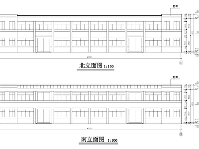 二层框架厂房车间工业建筑 施工图