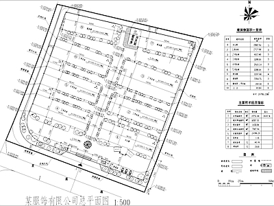 服装公司厂区工业车间办公楼建筑平面图 建筑平面图