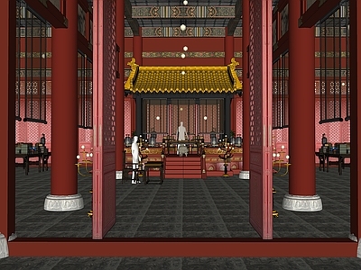 中式古建皇宫大殿