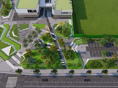 住宅示范区全 平面图 鸟瞰图