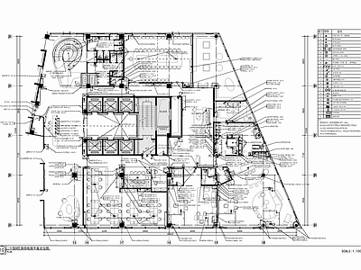 现代4000㎡现代风格办公室 施工图