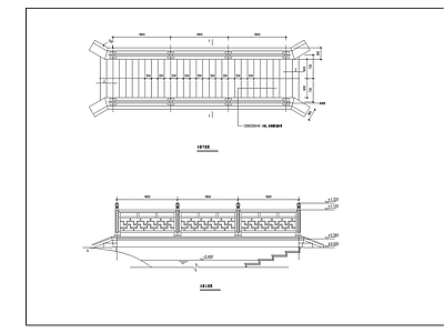 中式园林木桥 施工图