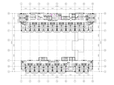 现代多层养老社区公寓平面图 施工图