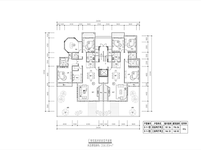 六层花园洋房各层平面图 施工图