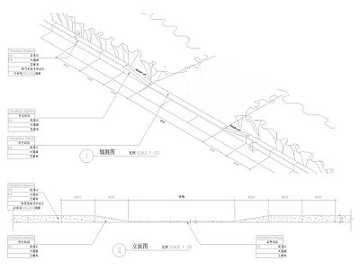 5个园林道路道牙 施工图