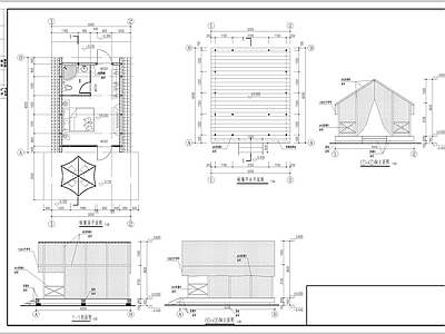 露营木屋帐详图 施工图