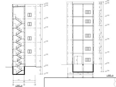 五层钢结构车间厂房大楼工业建筑 施工图