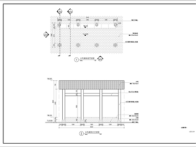 古风廊架详图 施工图