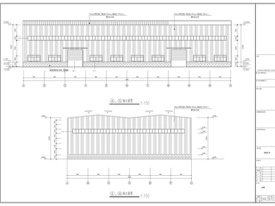 现代钢结构厂房建筑设计 施工图 工业建筑