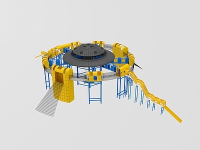 现代娱乐器材 大型空间站主题儿童无动力游乐设备