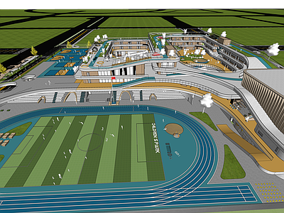 现代学校建筑设计 带操场