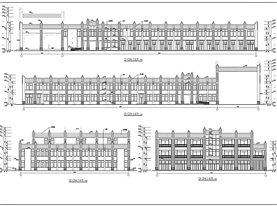 简欧风格两层菜市场及超市建筑 施工图