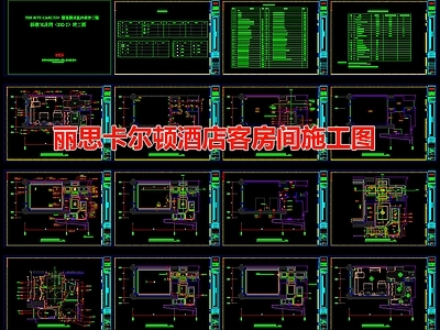 丽思卡尔顿酒店客房 施工图