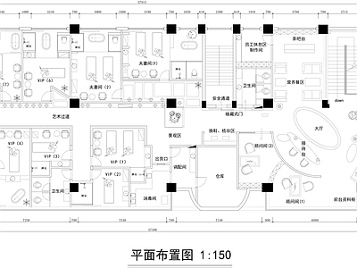 现代SPA美容会所 施工图