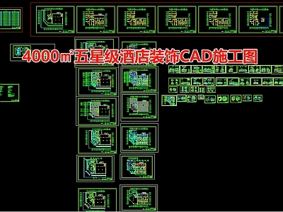 4000㎡五星级酒店装饰CAD 施工图