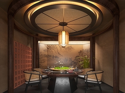 新中式餐厅包厢 包间